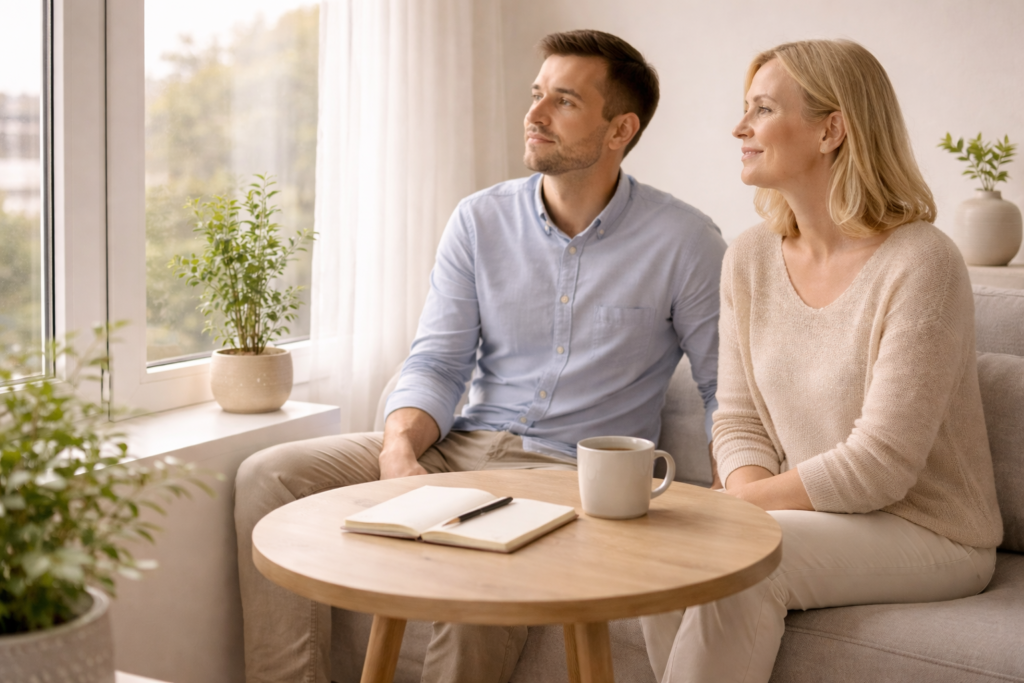gemütliche zeit im sonnigen wohnzimmer